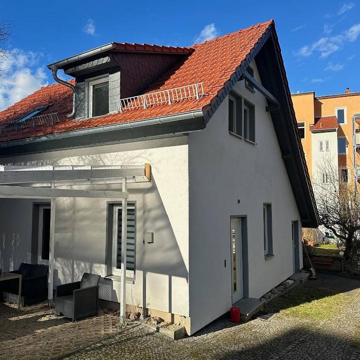 Ferienhaus für 8 Personen, mit Garten und Ausblick in Jena