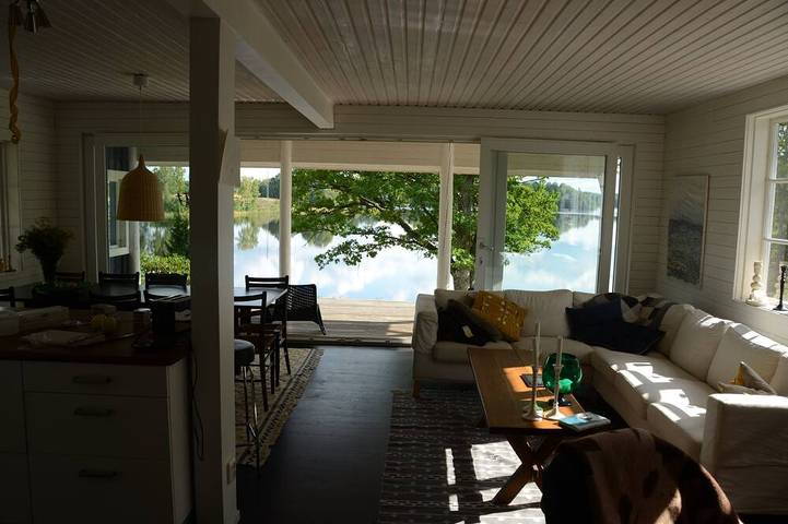 Ferienhaus für 10 Personen, mit Balkon und Garten sowie Sauna in Hjortkvarn