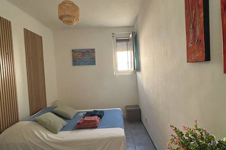 Ganze Wohnung, Rch 50m2 Strandzugang gesichertes Tor, 2 Schlafzimmer + Zustellbett, große Terrasse WLAN & Klimaanlage in Palavas-les-Flots, Mittelmeerküste (Frankreich)