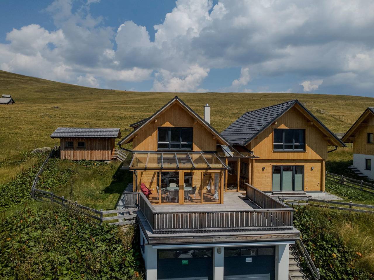 Zwei verbundene Chalets mit Sauna im Skigebiet in Reichenau (Österreich), Nockberge