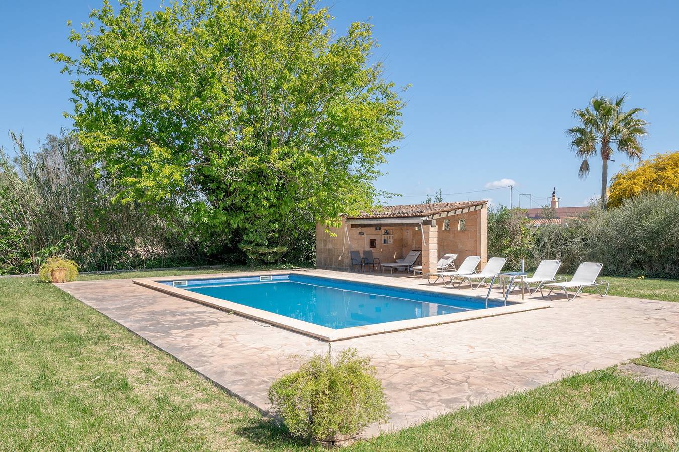 Casa de vacaciones "Sa Era Nova" con Wi-Fi, aire acondicionado, piscina, jardín y terraza; aparcamiento disponible in Algaida, Interior de Mallorca