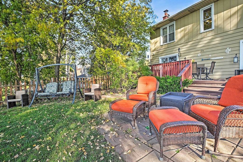 Lakefront Home w/ Game Room, Theater & Dock! in Fox Lake