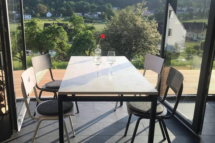 Ferienhaus für 4 Personen, mit Terrasse und Garten sowie Sauna
