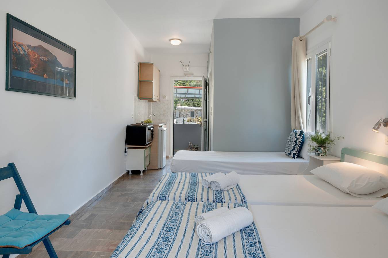 Ganze Wohnung, Ferienwohnung '9' mit Bergblick, Wi-Fi und Klimaanlage in Panormos, Kalymnos