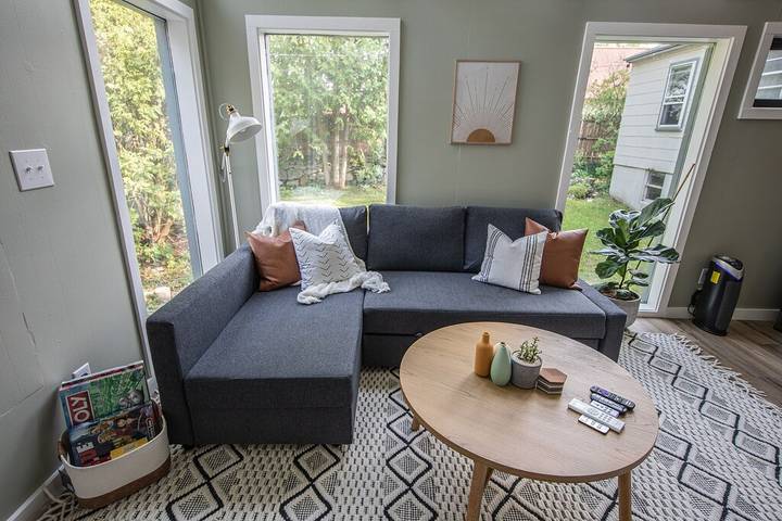 Vacation house for 4 people, with terrace and yard in Maine