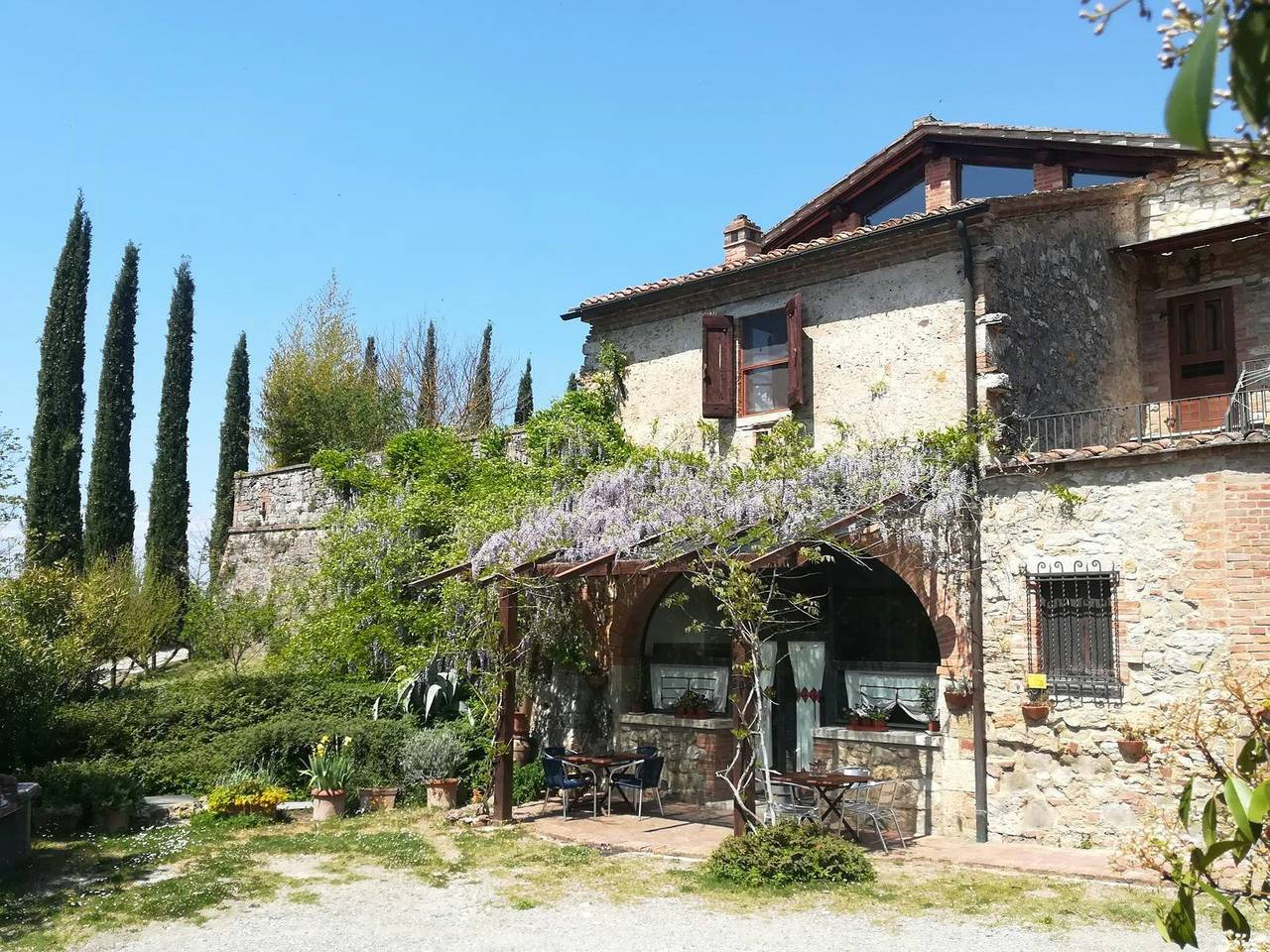 Haus mit privatem Pool inmitten der Olivenbäume von Siena in Rapolano Terme, Chianti