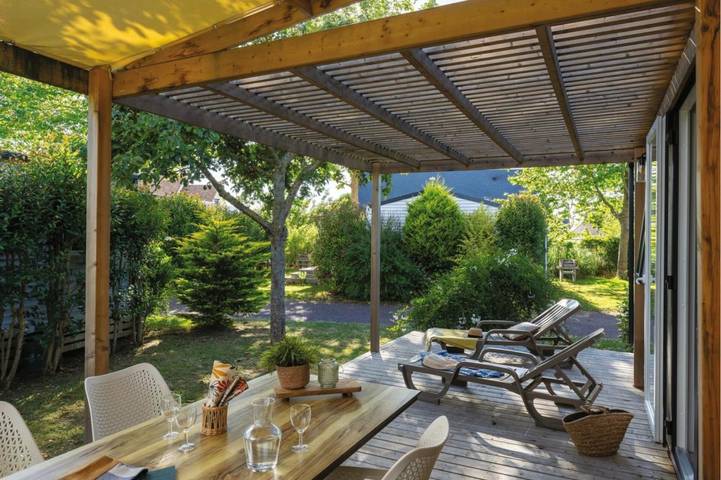 Mobil home pour 6 personnes, avec jardin ainsi que terrasse et piscine, animaux acceptés à Saint-Aubin-sur-Mer (Calvados) - 3