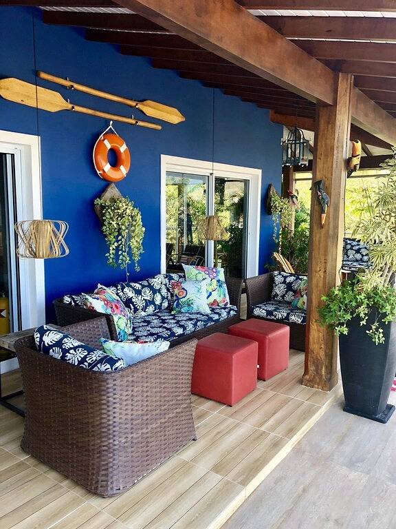 Luxus-Strandhaus mit Pool, Terrasse und Aufzug mit Blick auf das Meer in Ilhabela