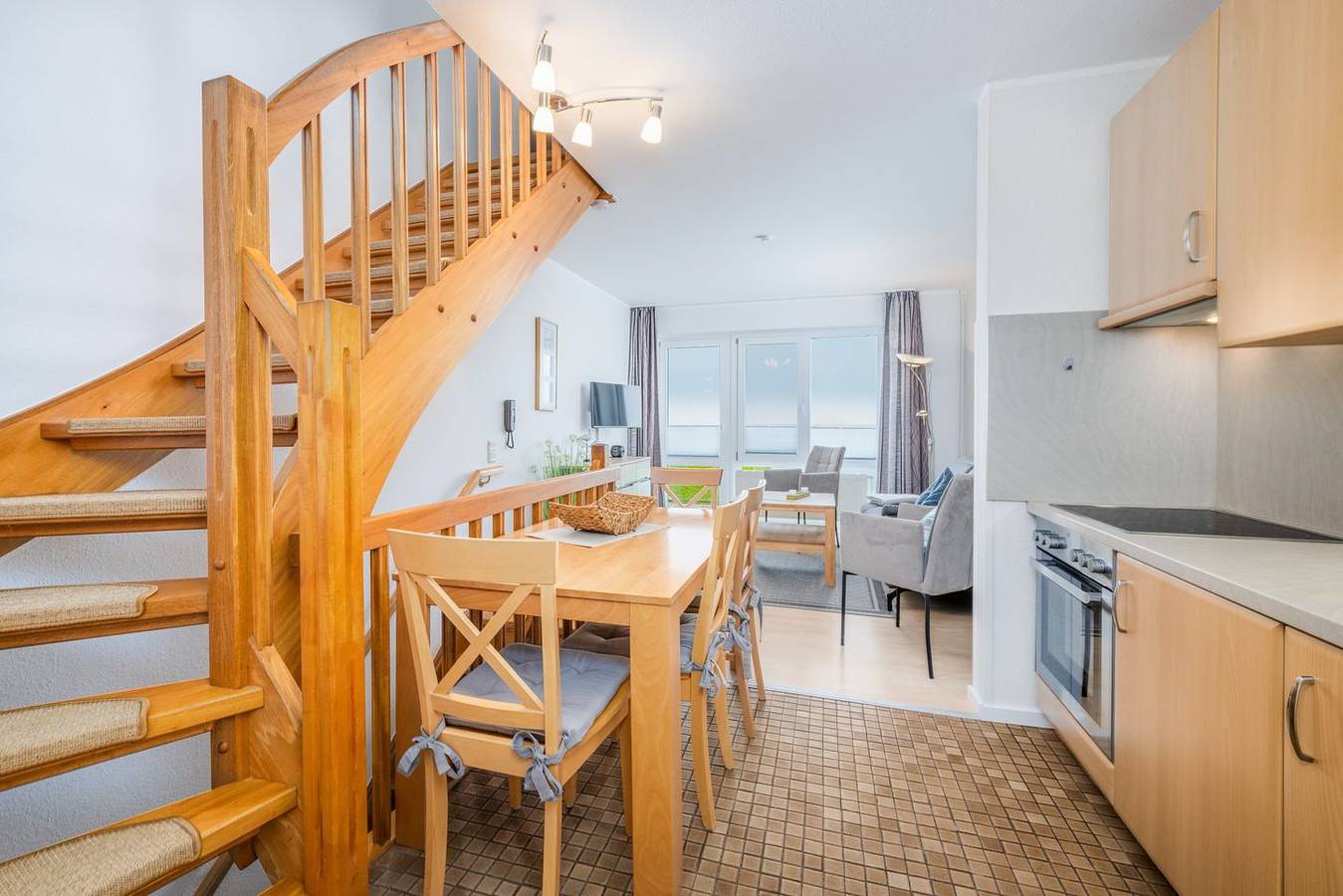 Ganze Wohnung, Hübsches Maisonette-Ferienapartment mit Balkon und tollem Blick zur Nordsee in Schillig Strand, Wangerland