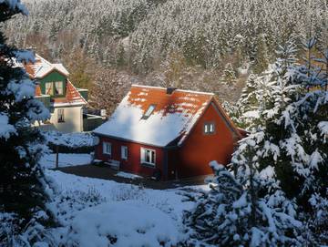 Ferienhaus für 6 Personen, mit Garten und Terrasse sowie Ausblick im Ostharz