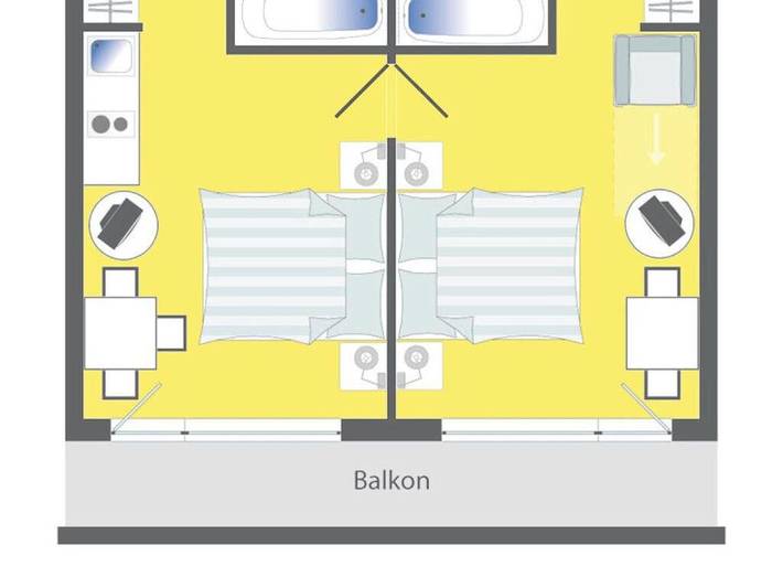 Maison de vacances pour 4 personnes, avec balcon et sauna - 1