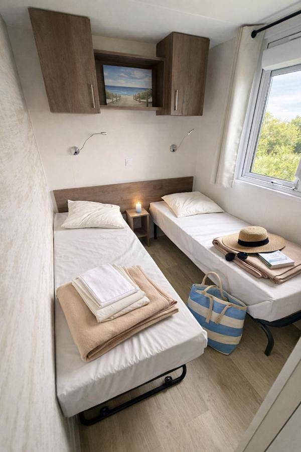 Camping pour 4 personnes, avec jardin ainsi que vue et vue sur le lac, animaux acceptés à Carnac - 4