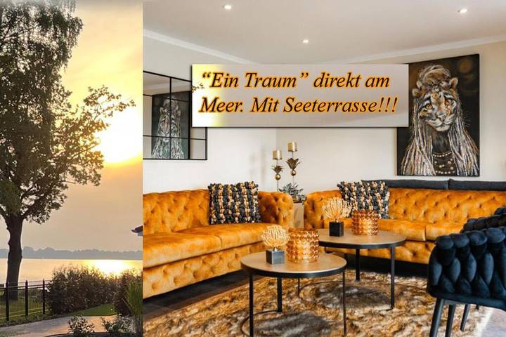 Ferienwohnung mit Meerblick für 4 Personen, mit Terrasse und Garten sowie Ausblick und Seeblick in Bad Zwischenahn