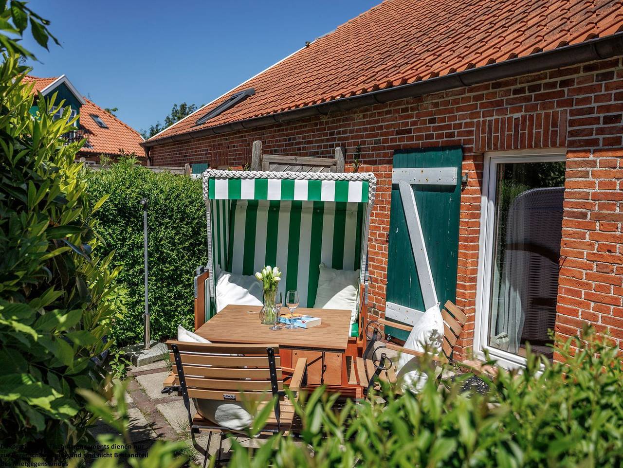 Ganze Wohnung, Romantisches Apartment Melkkammer: 45qm im Grünen, Terrasse & Garten 2 Personen in Altharlingersiel, Neuharlingersiel