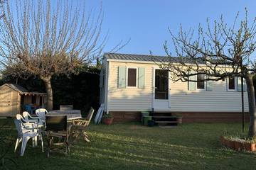 Mobil home pour 6 personnes, avec jardin, animaux acceptés dans Plage des Huttes