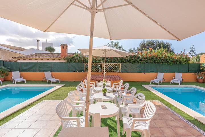 Villa "Blue Summer and Lovely Villas" with Pool, A/C, Wi-Fi, Garden, Terrace & Balcony in Badia Gran, Llucmajor