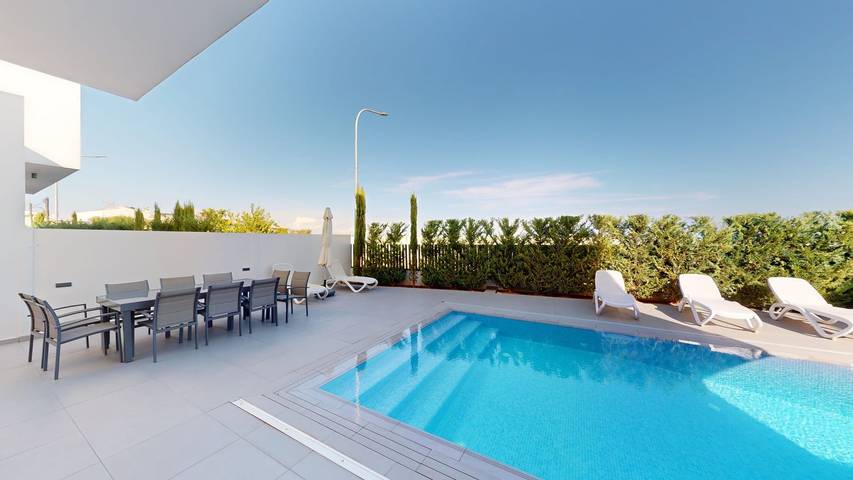 Enchanting Cyprus Beachfront Villa | Villa Terpsichore | 4 Bdr | Private Pool | Spacious Furnished Terrace | Prime Location | Protaras in Protaras, South Cyprus