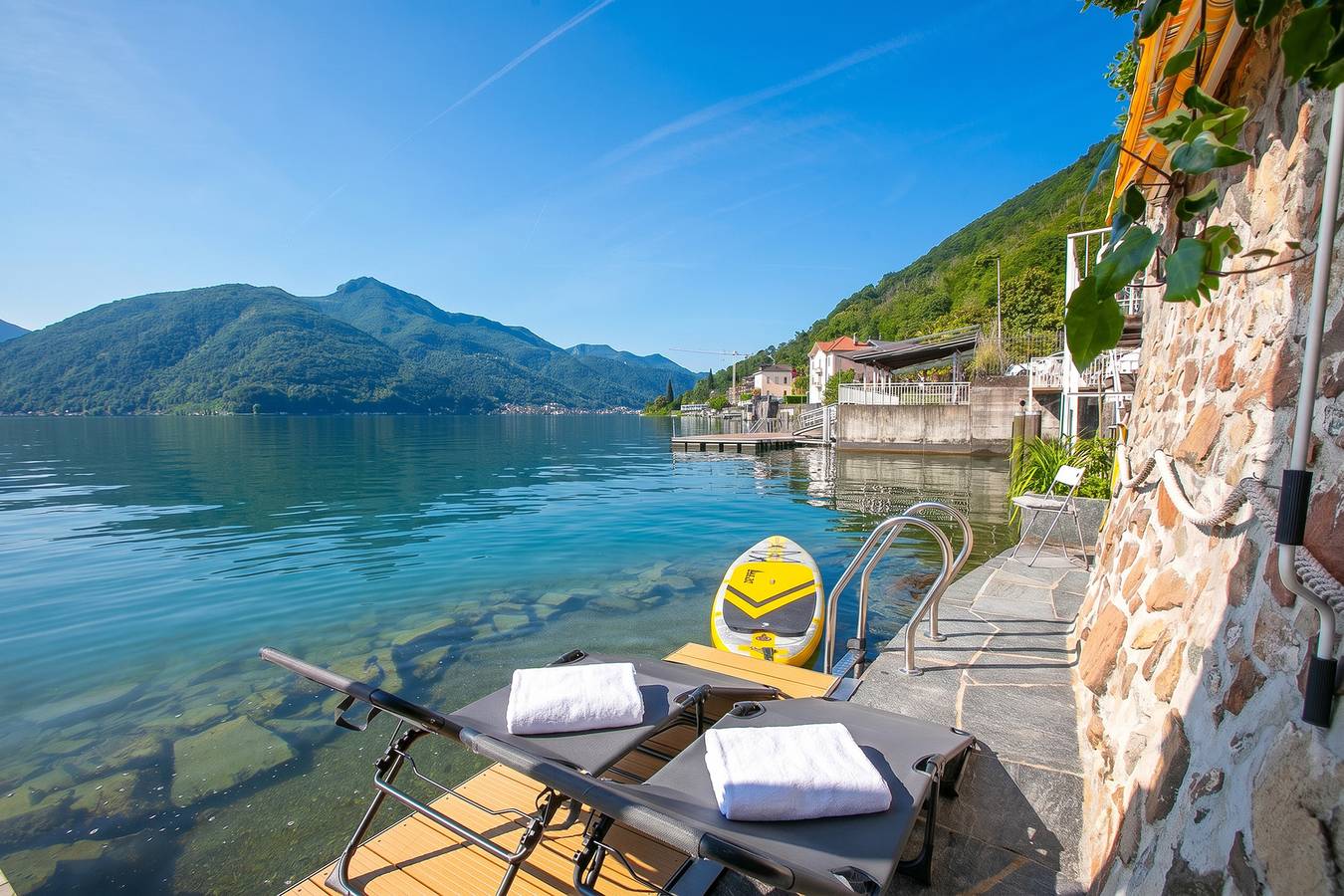 Casa Tamè - Pieds dans l'eau in Melide (Schweiz), Luganersee
