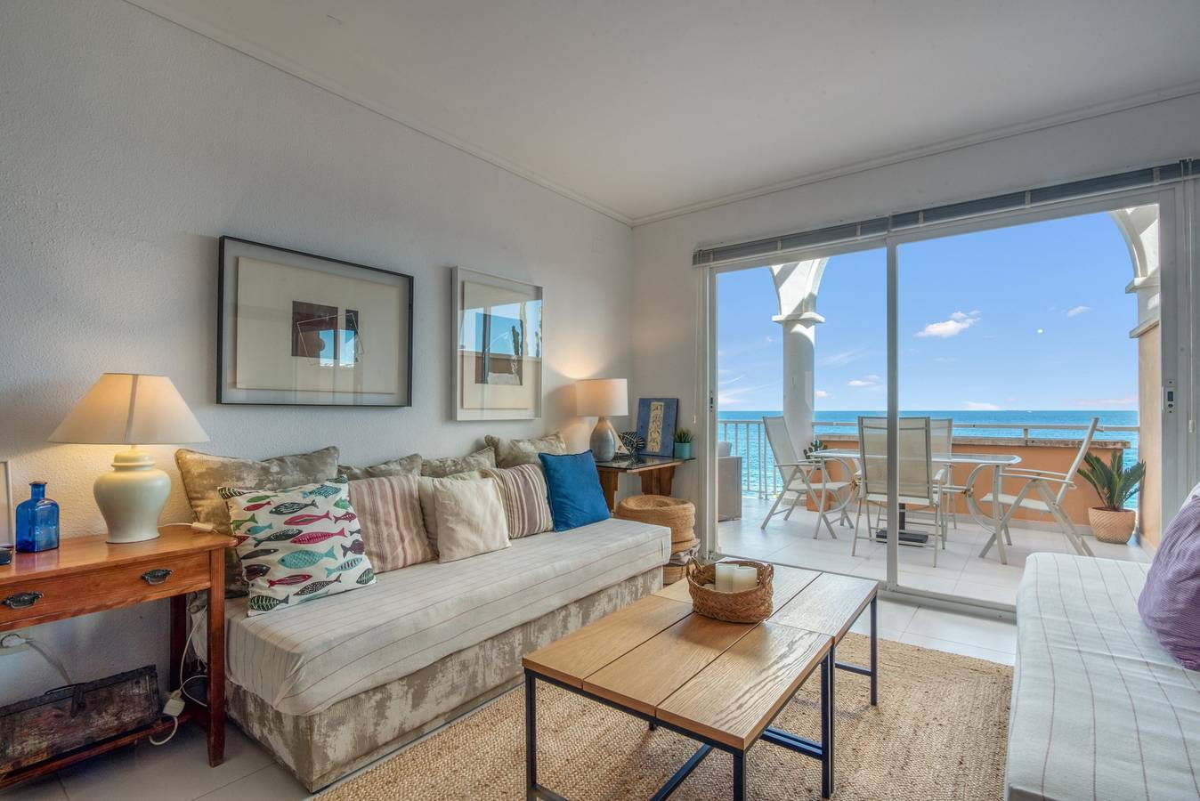 Penthouse in erster Strandlinie 'Jávea Beachfront Penthouse' mit Meerblick in Playa del Arenal, Jávea