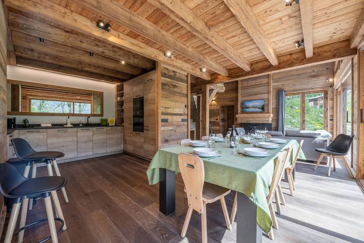 Chalet pour 8 personnes, avec sauna ainsi que balcon et jardin, adapté aux familles à Les Houches - 4