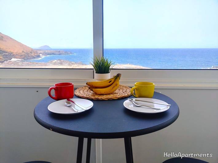 Appartement de vacances pour 4 personnes, avec Balcon et Piscine à Costa del Silencio