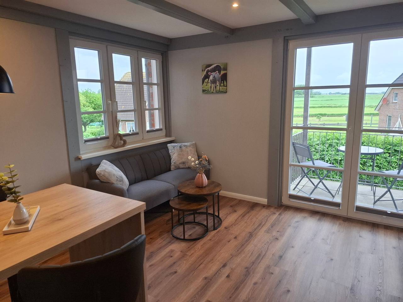 Ganze Wohnung, Apartment „Kleine Lodge“ mit Balkon und Wlan in Pellworm, Nordseeküste