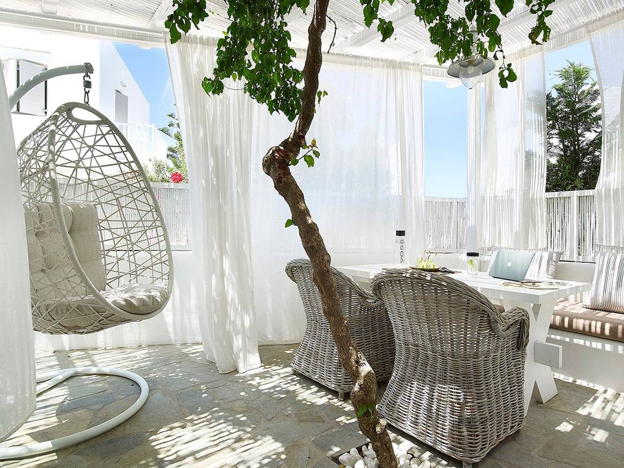 Dazzling Milos Apartment | Apartment Eros | 2 Bedrooms | Private Furnished Balcony | Outdoor Dining Area | Prime Location in Pollonia, Milos