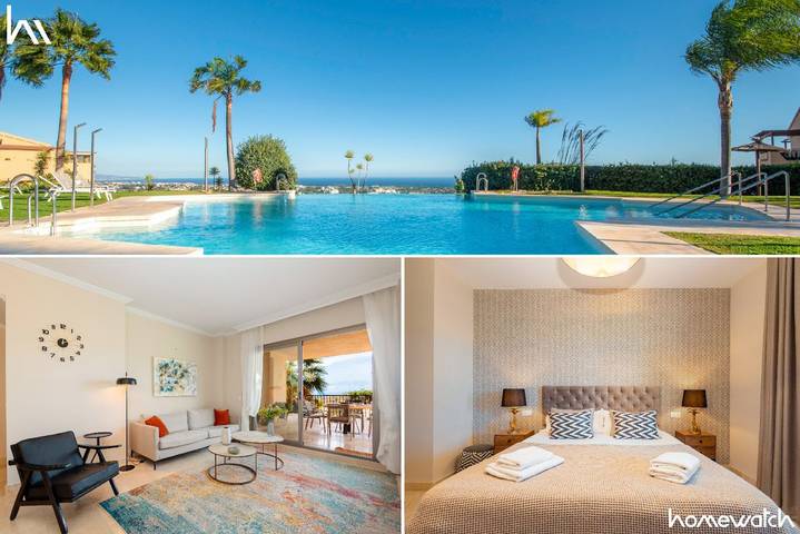 Vakantieappartement voor 4 personen, with zwembad and tuin as well as uitzicht op zee in Benahavís