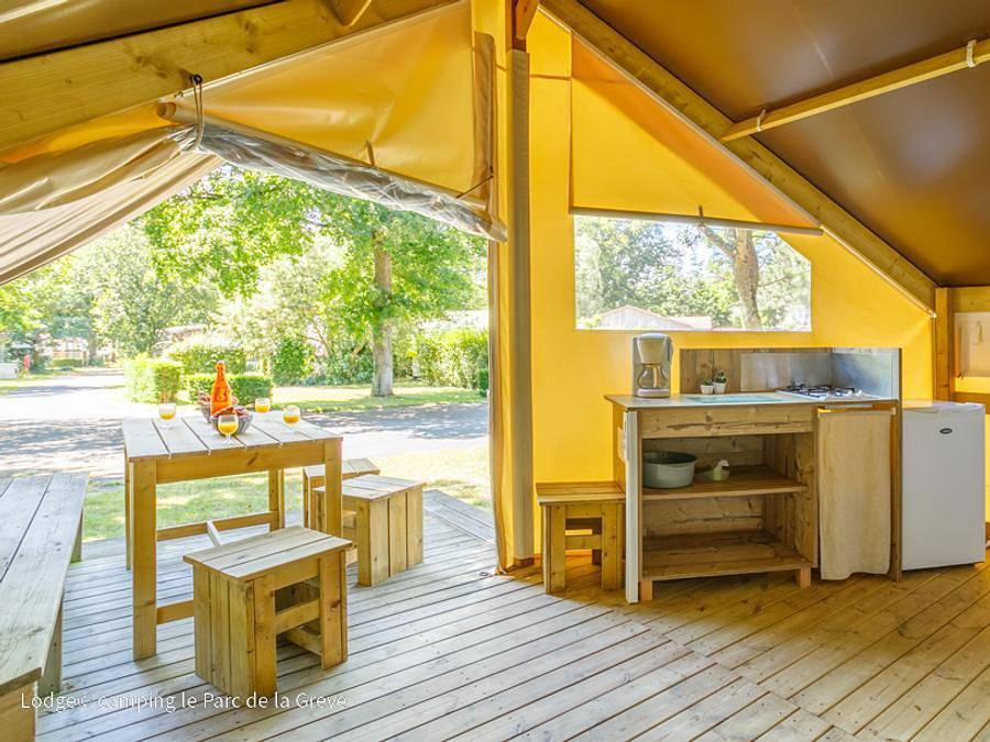 Camping Ushuaïa Villages Le Parc de la Grève - Albergue 4 personas - Ecolodge Lodge (Gama clásica) in L'Aiguillon-sur-Vie, Valle del Loira