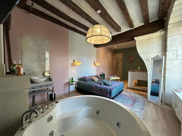 Location de vacances pour 2 personnes, avec jacuzzi et sauna, animaux acceptés à Crouzilles - 2