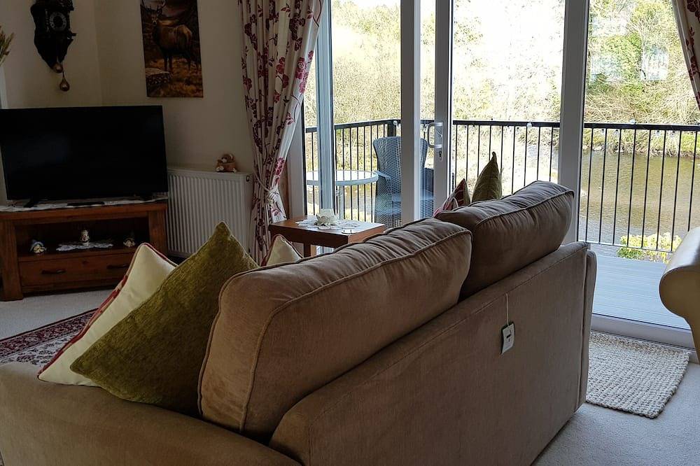 Riverside Cottage views from veranda to the river and wildlife it brings in Newton Stewart, Dumfries and Galloway