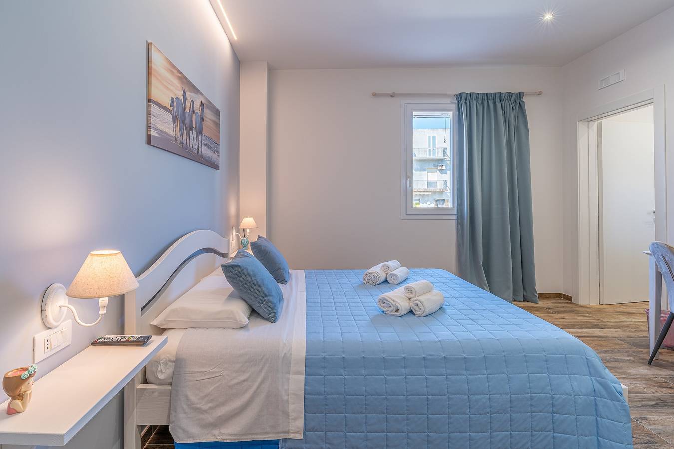 Habitación 'Beb Della Stazione - Azul' con terraza compartida, Wi-Fi y aire acondicionado in Pachino, Provincia de Siracusa