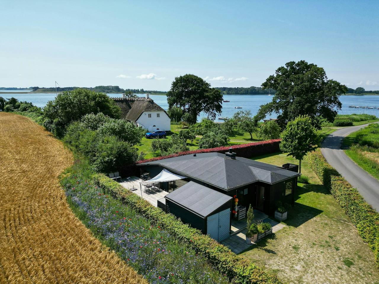 Ferienhaus mit Blick auf die Bucht von Helnæs in Haarby, Kleiner Belt