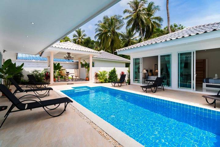 Maison d’hôte pour 8 personnes, avec piscine ainsi que balcon et jardin à Lamai Beach