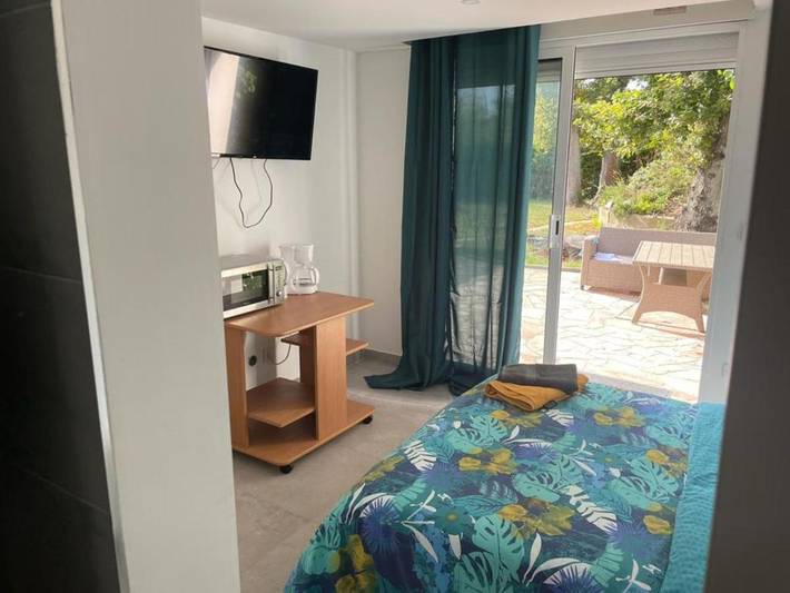 Appartement de vacances pour 2 personnes, avec vue ainsi que jardin et terrasse