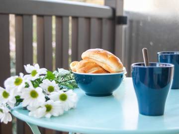 Gîte pour 4 personnes, avec balcon et jardin à Tourgéville