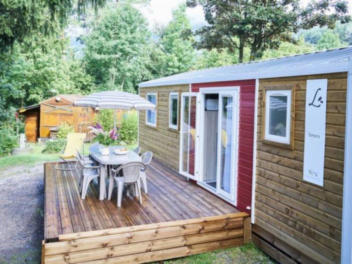 Mobil home pour 6 personnes, avec terrasse à Séez