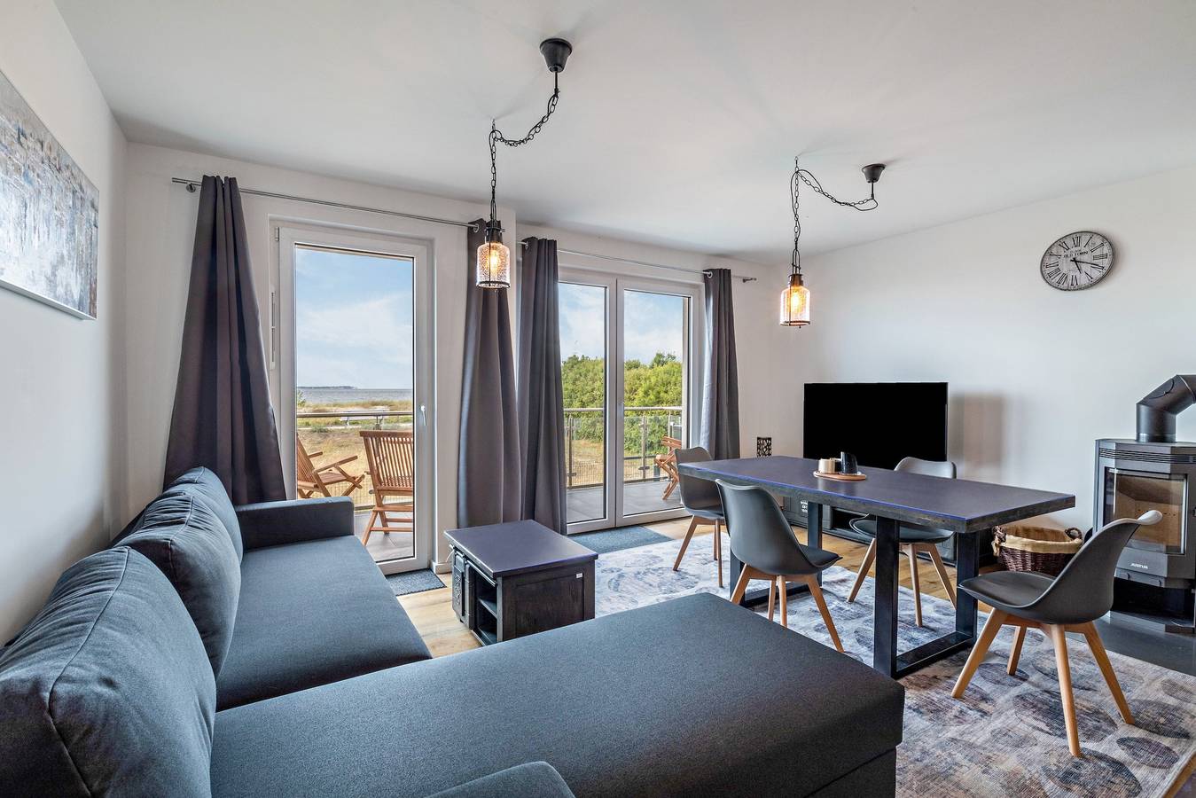 Apartamento entero, Apartamento 'Ostseeblick Glowe' con vistas al mar, jardín privado y wifi in Hauptstrand Glowe, Glowe