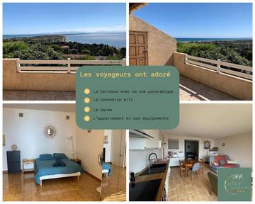Gîte pour 4 personnes, avec terrasse et vue dans Leucate-Plage