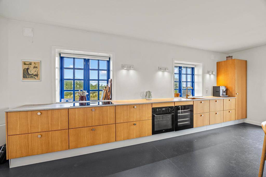 Strandnahes Reetdachhaus mit Panoramaaussicht in Grærup, Varde