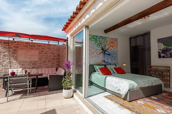 Casa de vacaciones privada con A/C, bañera de hidromasaje, piscina privada, WIFI, TV, patio in Caumont-sur-Durance, Vaucluse