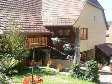 Appartement de vacances pour 3 personnes, avec jardin et terrasse dans le Haut-Rhin