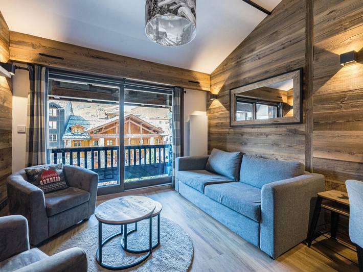 Appartement entier, Studio rénové avec balcon au centre Val-d'Isère in Val-d'Isère, Massif du Ruitor