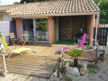 Cottage pour 2 personnes, avec jardin et vue à Vendays-Montalivet