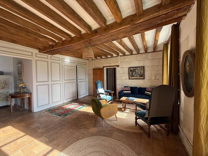 Gîte pour 6 personnes, avec vue ainsi que jardin et vue sur le lac à La Croix-en-Touraine