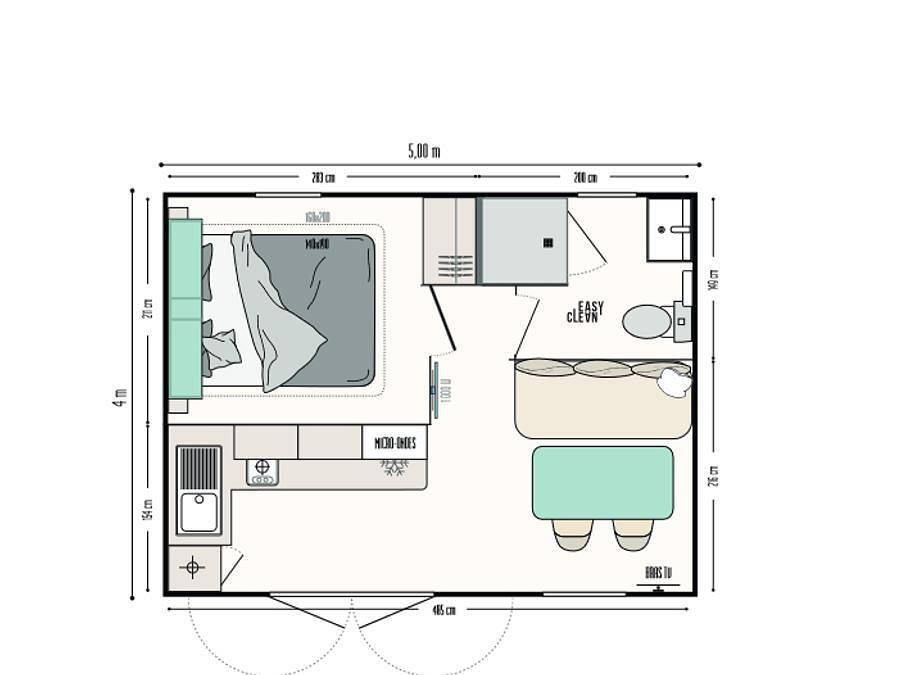 Camping Vert Auxois - Mobile home 2 persons - Charming 1 bedroom lodge - New for 2024 in Pouilly-en-Auxois, Beaune region