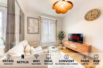 Gîte pour 3 personnes, avec vue à Garches