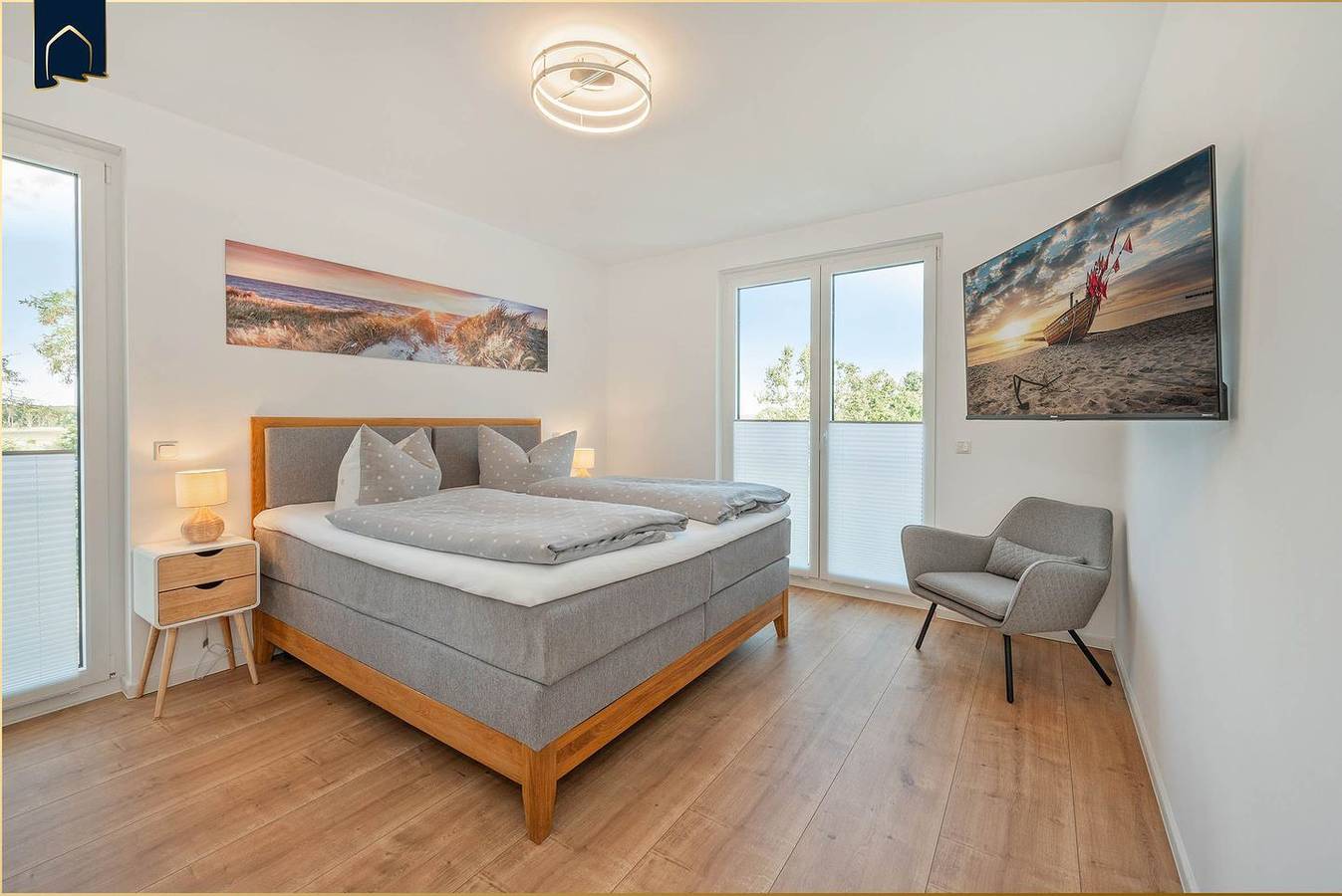 Entire apartment, Moderne Ferienwohnung mit Balkon & Sauna – ruhig gelegen im Grünen in Zirchow, Usedom