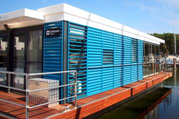 Hausboot für 4 Personen, mit Seeblick und Terrasse auf Usedom