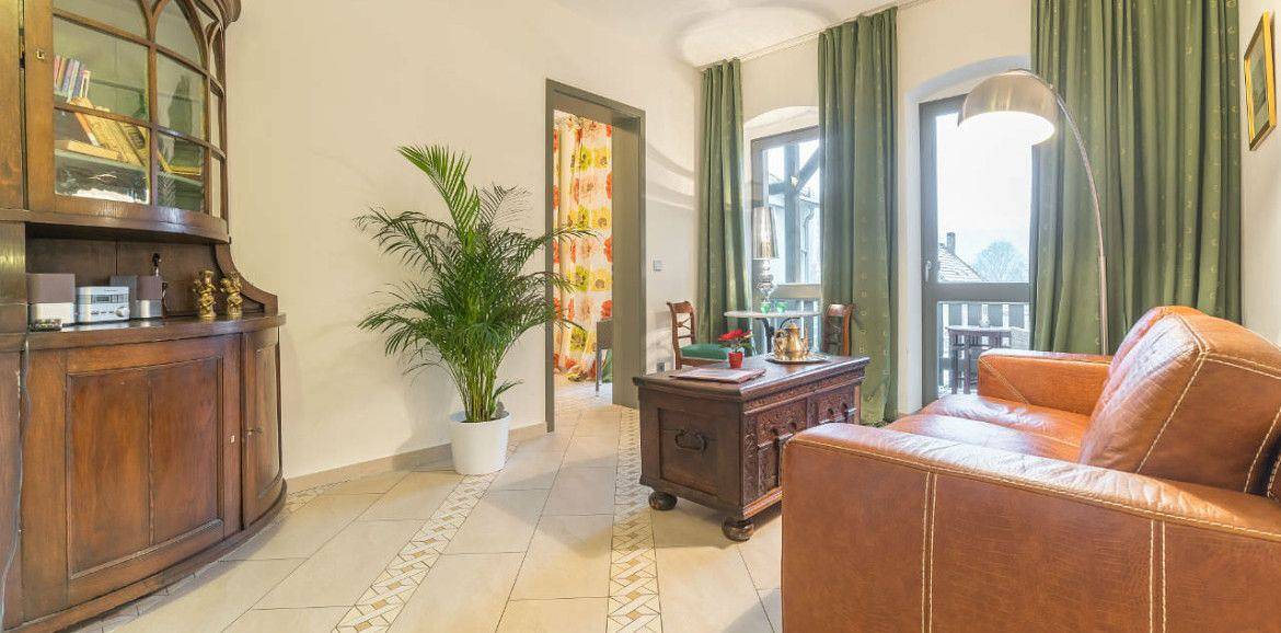 Ganze Wohnung, Historisches Apartmenthaus Saxonia – auf den Spuren der deutschen Maler in Bad Schandau, Elbsandsteingebirge